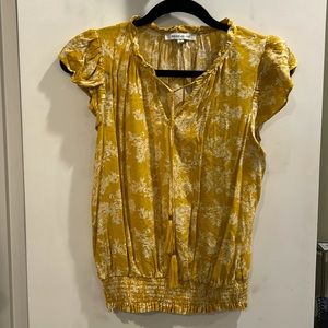 Yellow floral top